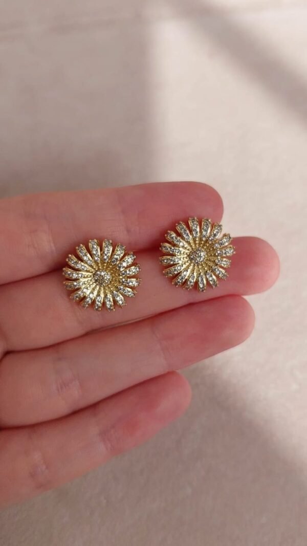 Gold Flower Earrings