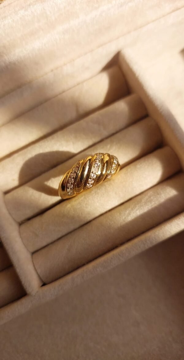 Croissant Studded Ring