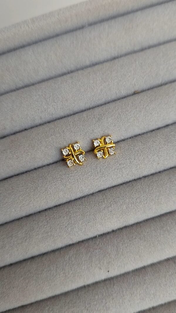 Mini Square Gold Studs