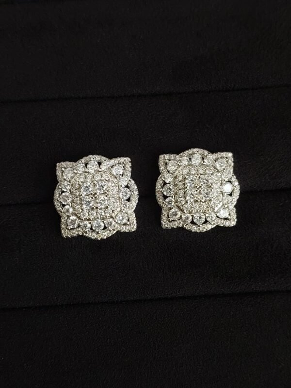 Pave Flower Studs