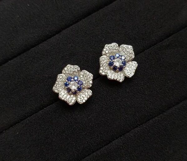Blue Flower Studs